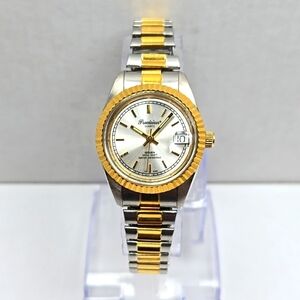 Precision by Gruen 237803114 Two Tone Womens Watch New Battery Date.    - Read -